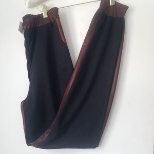 Burgundy/Black Pants